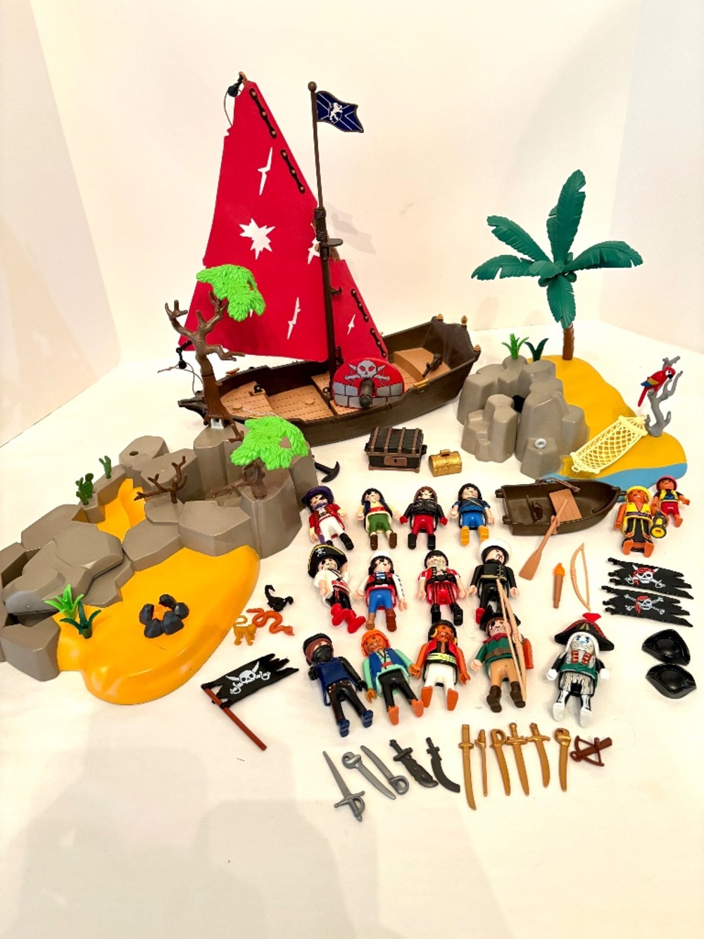 PLAYMOBIL Pirate Boat Island Beaches Lot